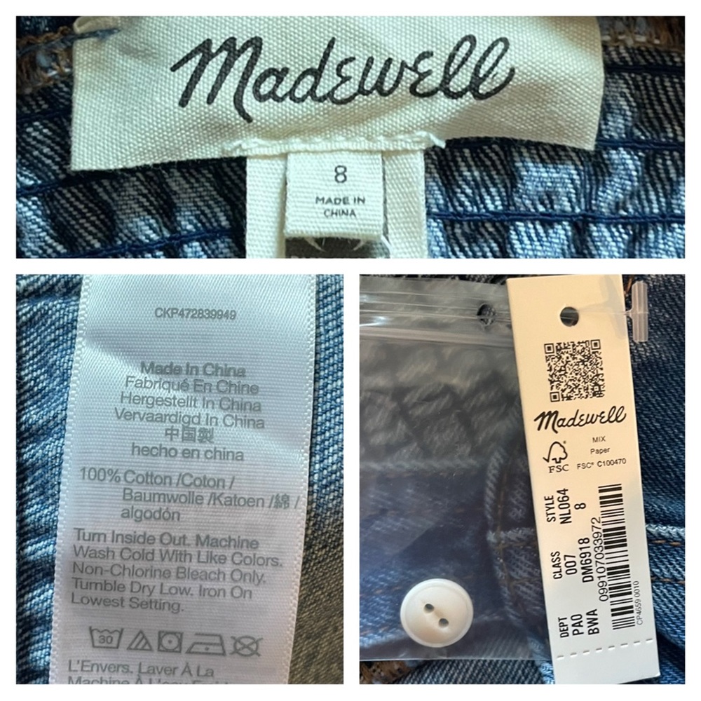 NWT Madewell Denim Sweetheart Bralette in Stamped Floral - Picture 8 of 9